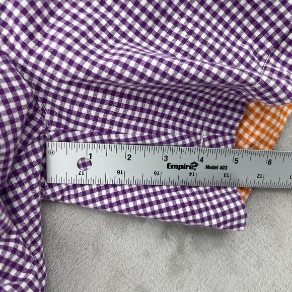 Chubbies Reversible Orange Purple Cotton Gingham 5 Inch Shorts USA Made - Picture 9 of 9